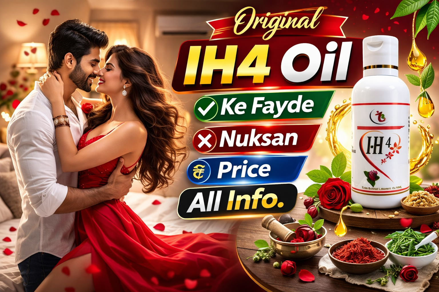 Original IH4 Oil Ling ko lamba mota karne ka ayurvedic tel