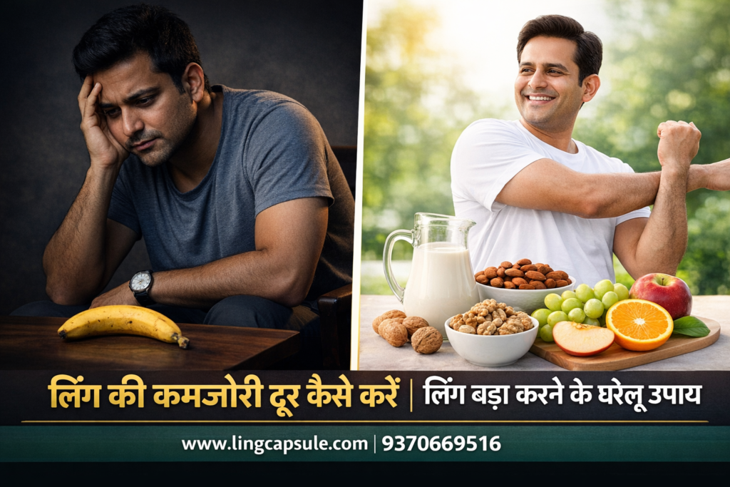 लिंग की कमजोरी दूर कैसे करें | लिंग बड़ा करने का घरेलु उपाय