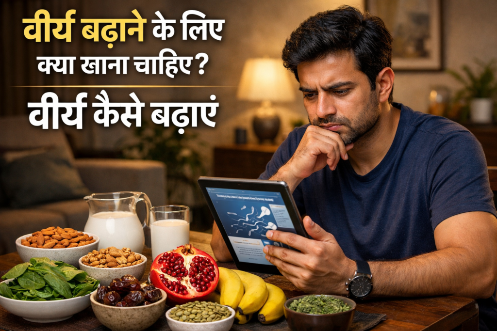 वीर्य बढ़ाने के लिए क्या खाना चाहिए? वीर्य कैसे बढ़ाएं | प्राकृतिक तरीके और सही जानकारी
